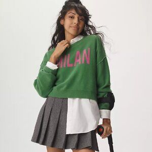 The Alani Cashmere Sweater by Pilcro: Cropped Crew-Neck Edition